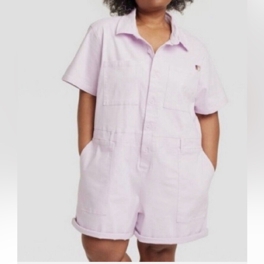 TARGET PRIDE Lavender Short Sleeve Romper Size XXL